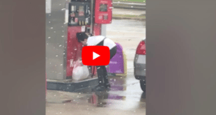 Господи, жено, какво правиш? Видеото от бензиностанцията шокира света, всички гледат и не вярват (видео)