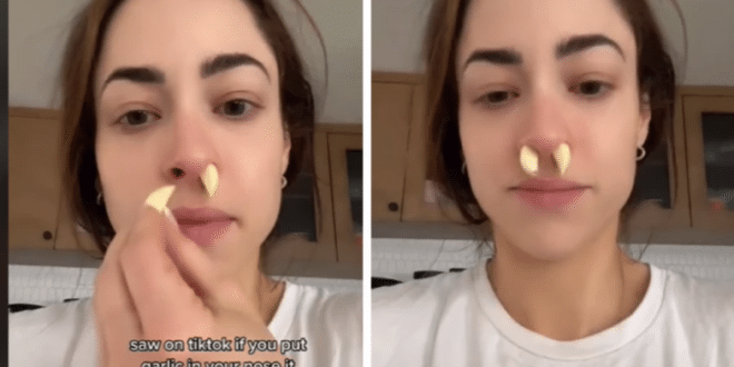 Необичаен метод: Катарина сложи чесън в носа си, ето какво се случи след 10 минути
