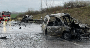 Седем души загинаха при ужасяващ пътен инцидент в Германия: Жертви на сблъсъци изгоряха живи в колите си