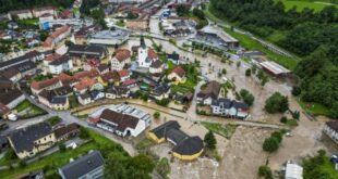 Части от Целе в източна Словения са под вода: Евакуирани са 4000 жители